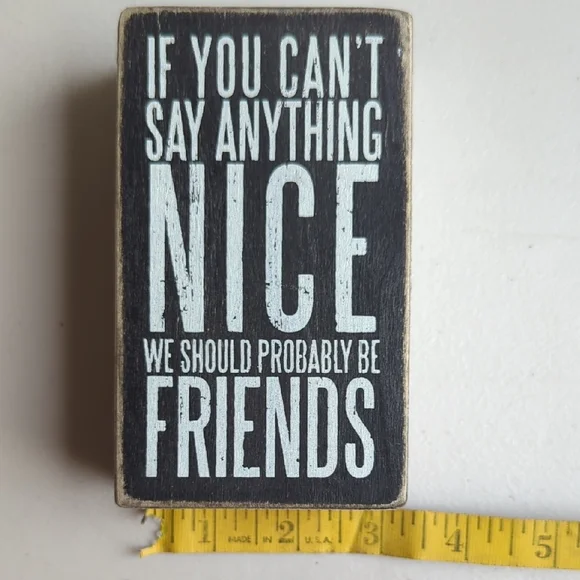 Black and White Decorative Sign - Picture 2 of 4